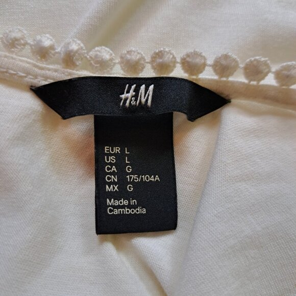 H&M Boho Crochet Sleeveless Top Size Large - Picture 7 of 10